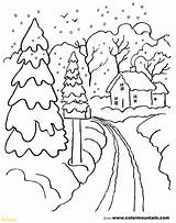 Coloring Winter Pages Scene Christmas Snow Drawing Rainy Landscape Storm Printable Carol Kids House Adults Color Getcolorings Snowfall Interior Jackson sketch template