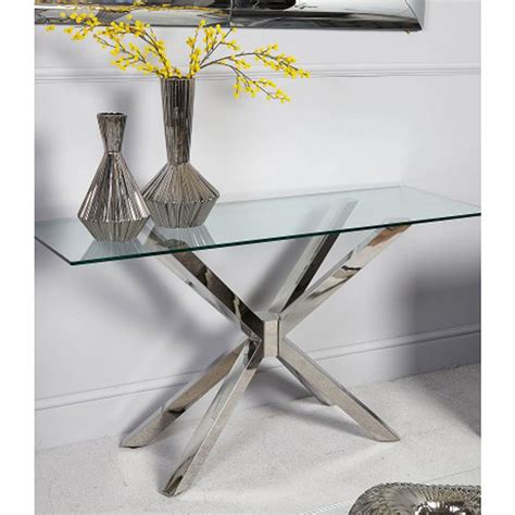 Astrid Glass Console Table Modern And Contemporary Glass