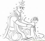 Shiva Worshiping Ram Navami Colouring Connectthedots101 sketch template