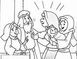 Simeon Jesus Hana Bayi Bertemu Yesus Sekolah Minggu Alkitab Cerita Colouring Bait Templo Kisah Ceria Orang Apresentado Suci Nativity sketch template