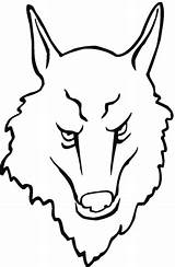 Wolf Coloring Face Pages Head Printable Drawing Color Print Clipart Clipartbest Book sketch template