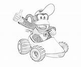 Kong Donkey Diddy Country Race Returns Coloring Pages Mario sketch template