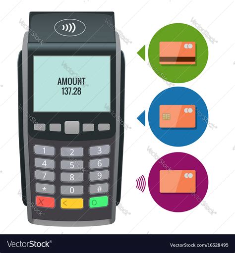 payment machine  credit card pos royalty  vector