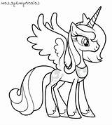 Coloring Pages Luna Little Friendship Pony Magic Getcolorings Princess Getdrawings sketch template