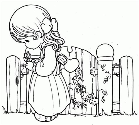 praying girl coloring pages