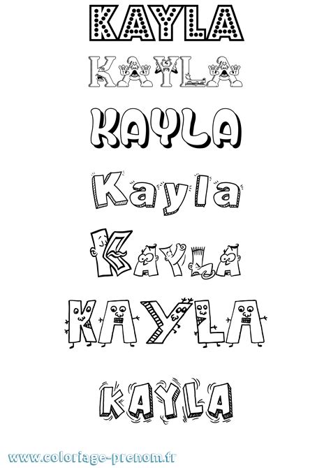 coloriage du prenom kayla  imprimer ou telecharger facilement