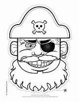 Maschere Carnevale Pirata Ritagliare Pirate Pianetabambini Stampare Maschera Colorate Paurose Articolo Pirates sketch template