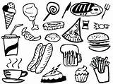 Food Pages Print Coloring Colouring Cute Printable Color Getcolorings sketch template