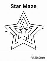 Maze Star Mazes Printable Museprintables Kids Easy Visit sketch template