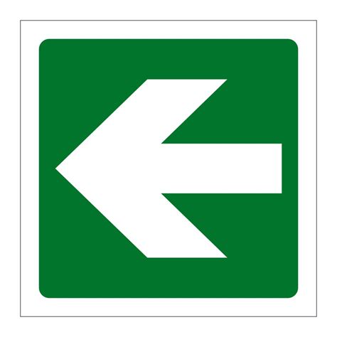 directional arrow left sign manufactured  british safety signs