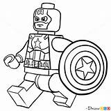 Lego Captain America Coloring Pages Super Draw Heroes Drawing Superheroes Marvel Superhero Drawings Drawdoo Kids Batman Step Spiderman Getdrawings Something sketch template