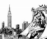 Batman City Arkham Coloring Gotham Drawing Skyline Pages Sketch Memento Superheroes Drawings Buildings Architecture Printable Coloriage Knight Quinn Harley Kb sketch template