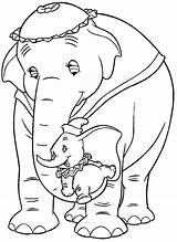 Dumbo Coloring Pages Mom Baby Template sketch template