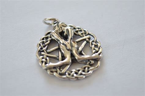 Celtic Great Rite Pentacle Pendant ~ Sterling Silver By