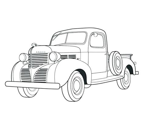 classic truck coloring pages  getcoloringscom  printable