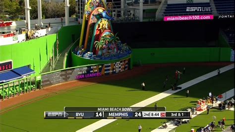 Espn S Current Setup For The Miami Beach Bowl The Game Is