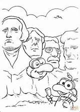 Rushmore Mount Coloring Getcolorings Gonzo Muppet sketch template