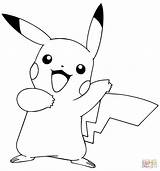 Coloring Pikachu Pages Pokemon Print sketch template