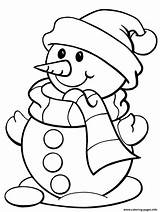 Coloring Snowman Winter Pages Christmas Printable Print Color Book sketch template