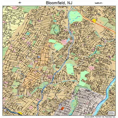 bloomfield  jersey street map
