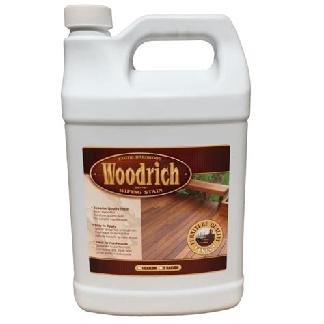hardwood wiping wood stain  gallon woodrich brand