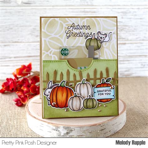 paper melody fall gift card holder