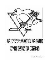 Coloring Pittsburgh Penguins Pages Hockey Sports Template Player sketch template