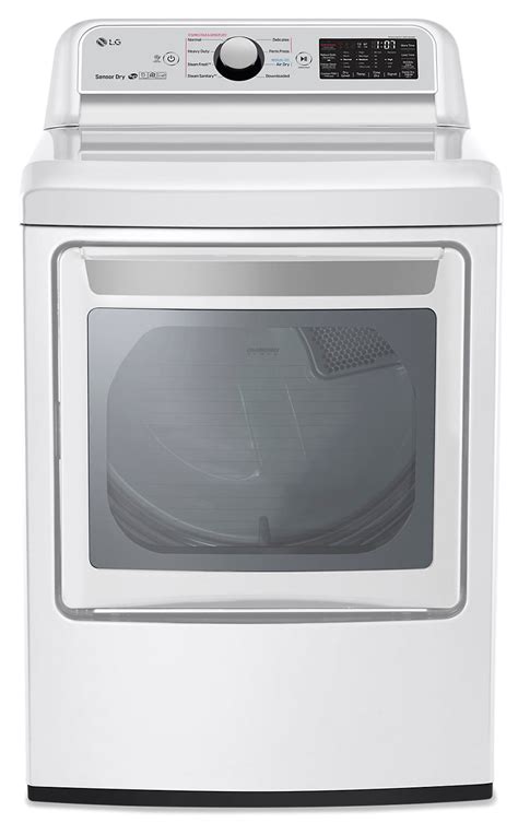 lg 7 3 cu ft electric dryer with turbosteam dlex7250w the brick