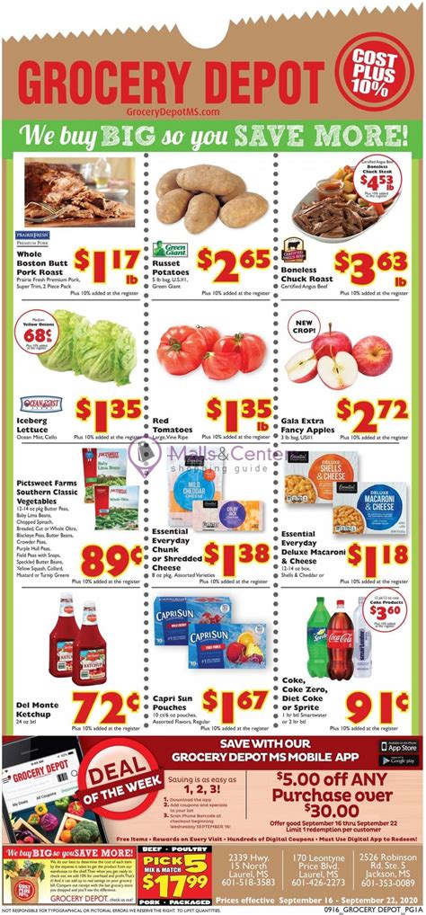 grocery depot weekly ad sales flyers specials mallscenters