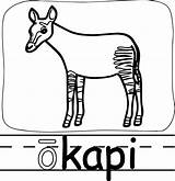 Coloring Okapi sketch template