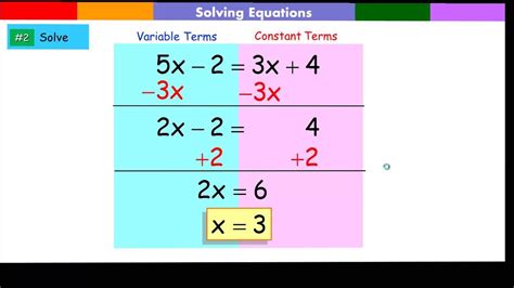 solving equation  variables   sides   equation youtube