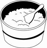 Rice Clipart Bowl Coloring Clip Fried Outline Oatmeal Cliparts Pages Food Operation Cooked Sheets Library Clipground Htm Cereal Result Spoon sketch template
