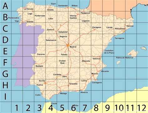 Large Map Of Spain S Cities And Regions
