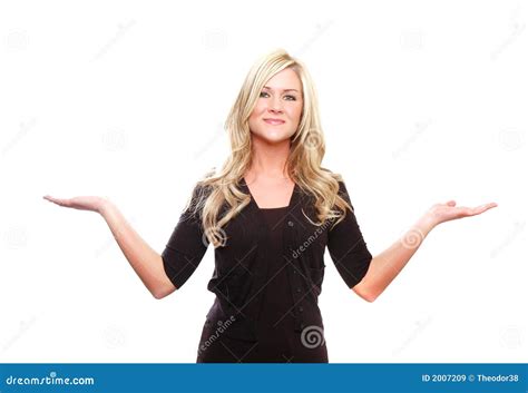 business woman showing  stock image image  girl determination
