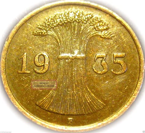 germany german  reichspfennig coin rare wheat style coin