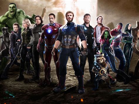 desktop wallpaper team of superheroes movie 2018 avengers infinity war hd image picture