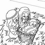 Jose Ausmalen Coloring Sainte Vierge Familie Heilige Crib Hellokids Belen Nacimiento Nativity Stall sketch template