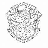 Slytherin Coloring Crest Pages Template sketch template