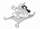 Aladdin Animation Movies Coloring Kb sketch template