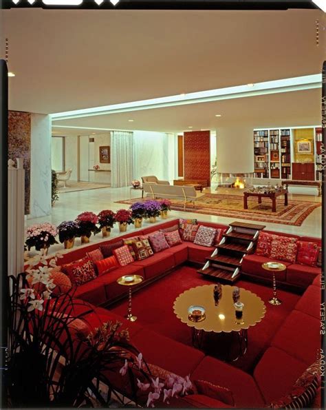 conversation pit  inspired sunken living room retro interior design dream home design