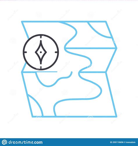 position  icon outline symbol vector illustration concept sign