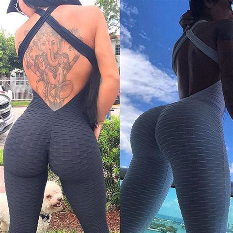one piece yoga pants backless sport leggings gym fitness clothes colorful sport suit women yoga