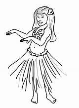 Coloring Hula Dancer Pages Printable Girl Jobs Getcolorings Drawing Sheet sketch template