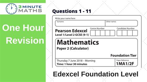 edexcel gcse foundation maths paper  june  questions