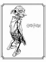 Dobby Potter Harry Coloring Pages Fun Kids sketch template