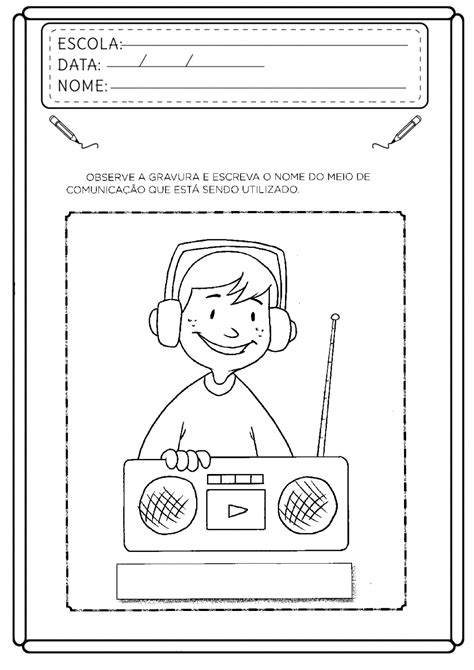 Atividades Meios De Comunicação Educação Infantil Para Imprimir