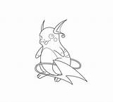 Raichu Precioso Alolan Colorironline sketch template