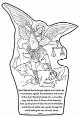 Michael St Prayer Saints Coloring Archangels Archangel Kids sketch template