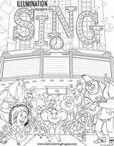 Coloring Sing Movie Pages Squad Version Print sketch template
