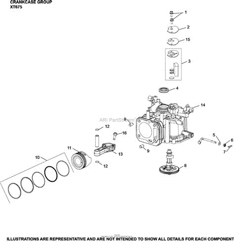kohler xt  hop   ft lbs gross torque parts diagram  crankcase group xt
